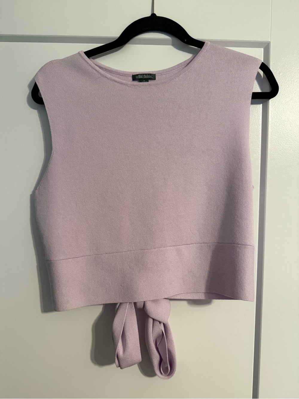 wild fable Cropped Tie-Back Knit Tank in Light Lilac
